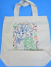 FS New PILLSBURY DOUGHBOY & LIL SPROUT CANVAS TOTE CONFETTI BAG "11 x 11" x 3"