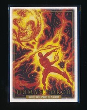 2024 SKYBOX MARVEL MASTERPIECES '92 PLATINUM LEATHER #31 HUMAN TORCH
