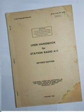 Larkspur Army Military Radio User Handbook for Station Radio A13
