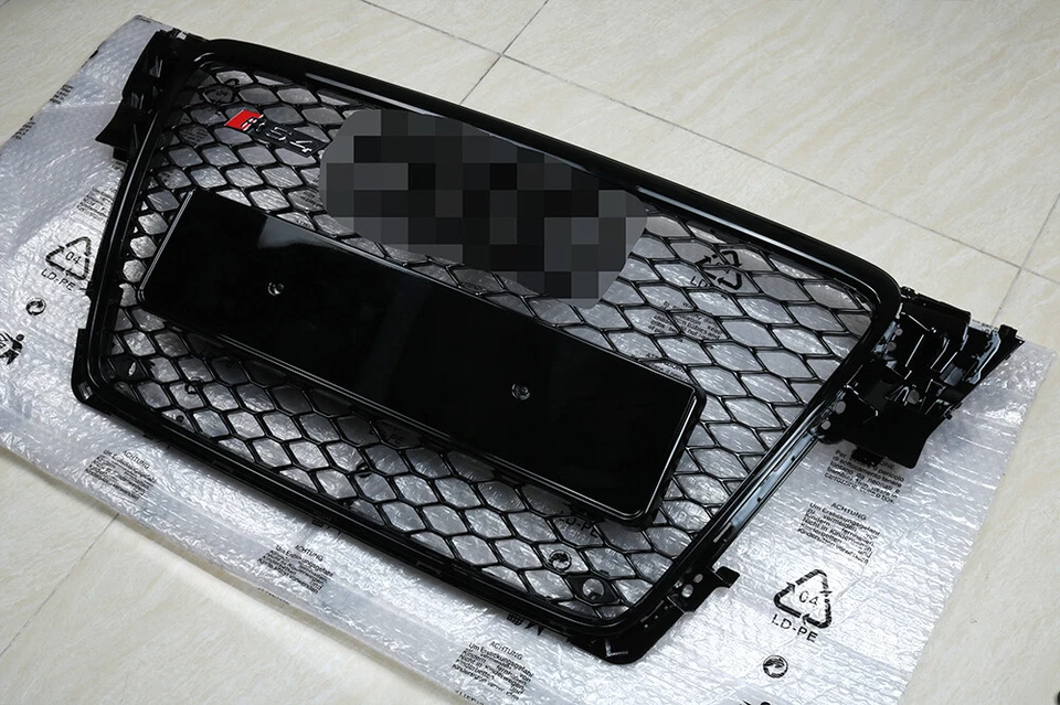 REJILLA HEXAGONAL ESTILO RS4 MALLA DEPORTIVA NIDO DE ABEJA NEGRA PARA 09-12 AUDI A4/S4 B8 8T Foto 4 de 4