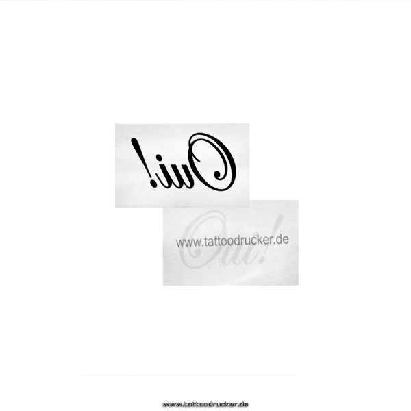 5 X Oui! Tattoo - Schriftzug In Schwarz - Temporary Haut Tattoo (5)-image