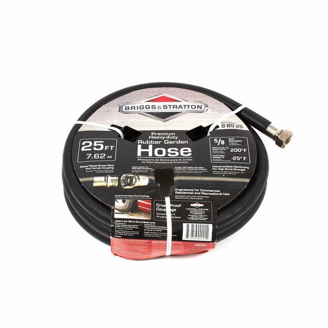 Briggs Stratton 8bs25 25 Foot Premium Heavy Duty Rubber Garden Hose For Sale Online Ebay