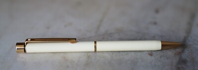 Sheaffer Targa Kugelschreiber In Weißem Lack & 18 Karat Gold - Seltene Version