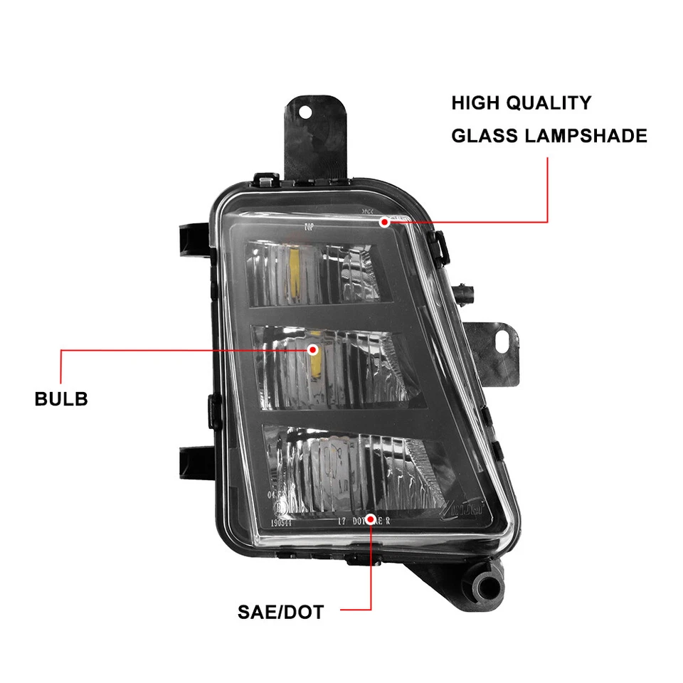 For 2014 2015 2016 2017 Volkswagen Golf GTI LED Fog Lights Bumper Lamps Pair L&R Foto 2 de 4