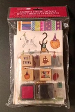 Hampton Art Stamp  Create Card Kit Party Animal Wild Thing Owl Lion Stamps Kit