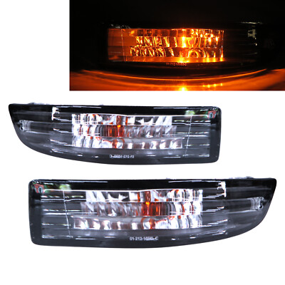 Carina E ST190/191 MK6 92-96 4D Clear Front Bumper Signal Light Black for TOYOTA