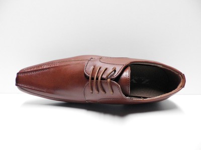 Chaussures De Ville Marron Pour Homme Taille 40 - Style Richelieu En Simili Cuir, Neuves