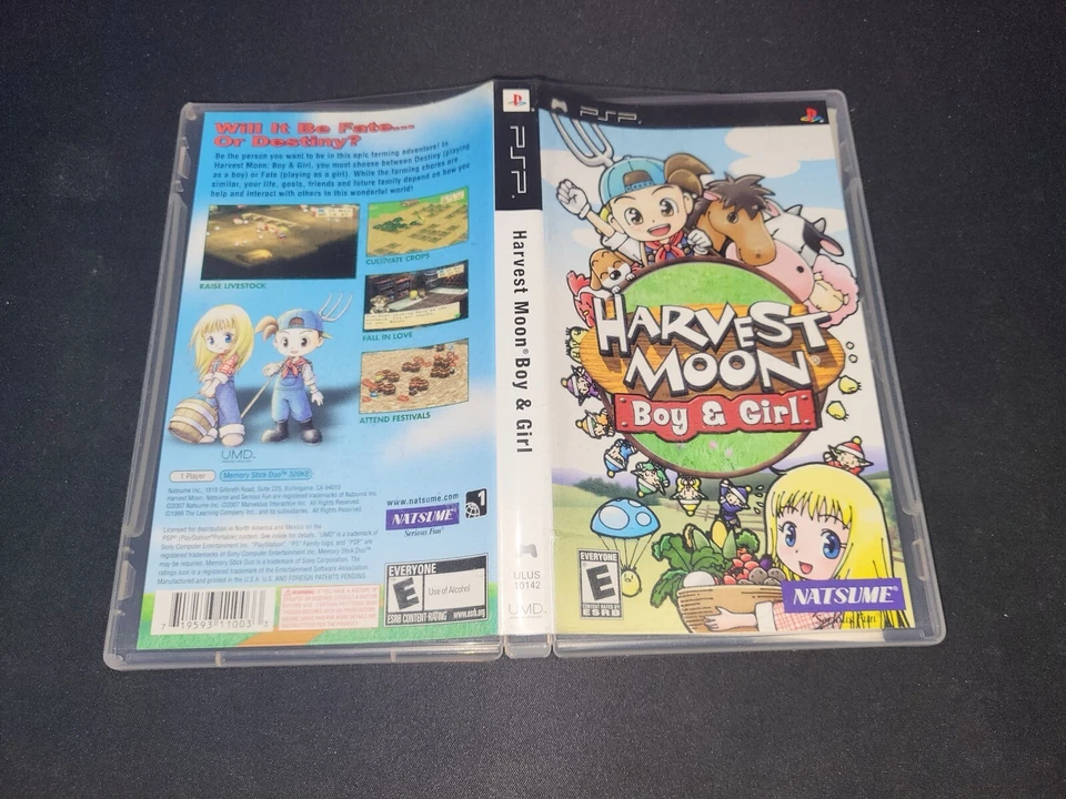 Harvest Moon Boy & Girl Sony Playstation Portátil PSP LN Perfecto Estado ¡COMPLETO!  Foto 3 de 4