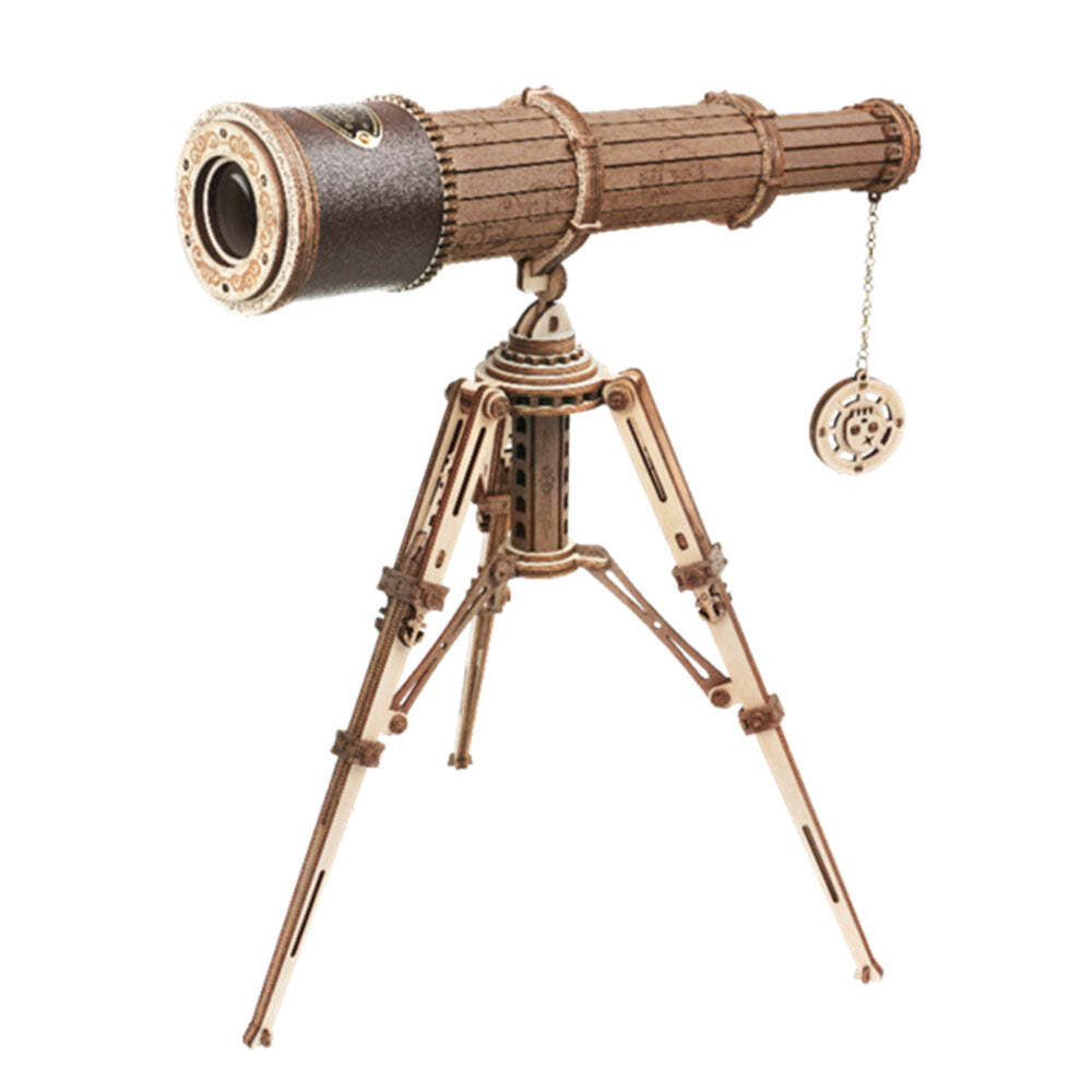 Kit modello puzzle in legno 3D con telescopio monoculare Robotime per bambini da