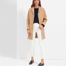 New! Everlane Wool Blend Cocoon Camel Coat Oversize Button Front Size 00