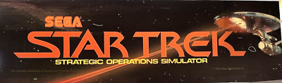 Vintage Arcade Video Game Original Sega  Star Trek  Marquee Header