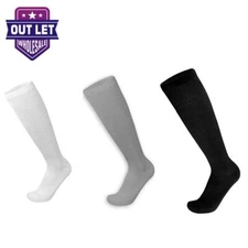 6 Pairs Men's Diabetic Over the Calf Socks Knee High Compression Cotton Socks