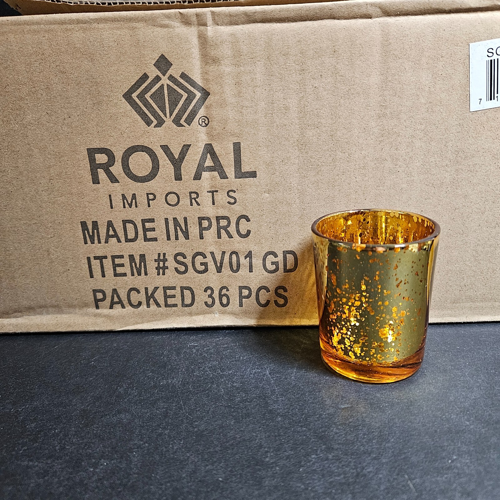 Gold Glass Votive Candle Holders Set Of 36
