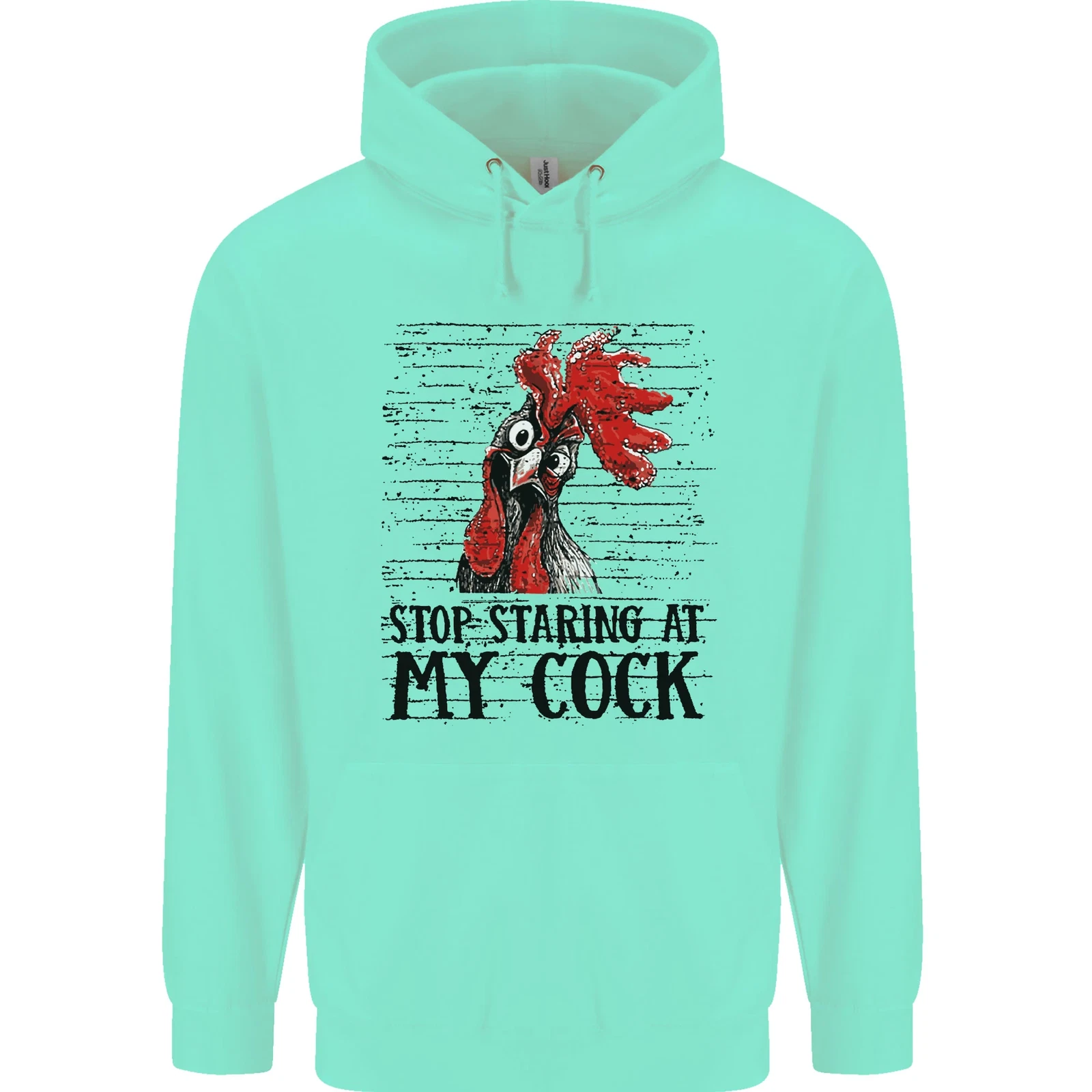 RHUDE Felpa con cappuccio uomo Stop Starring at My Cock Funny Rude 80% cotone