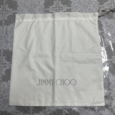 Authentic Jimmy Choo Dust Bag White Storage Drawstring Cover Pouch
