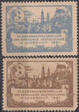 ES9828 Poster stamps: German Catholic Meeting Landshut 11897
