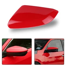 Red Driver Left Side Mirror Cover Cap For Honda Civic 2016 2017 2018 2019 2020