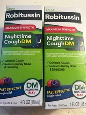 Robitussin Maximum Strength Nighttime Cough DM Cough Treatment Syrup - 2/4 Fl Oz