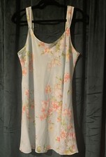 Oscar de La Renta Pink Label Nightgown Slip Dress Floral, Silky, Size Large