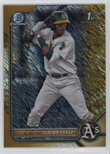 2022 Bowman Chrome Prospects Gold Shimmer Refractor /50 Junior Perez 10h2