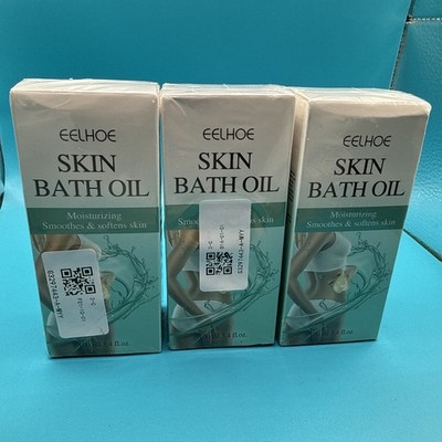 EELHOE Skin Bath Oil Moisturizing Smoothes & Softens 3.4 oz (PACK OF 3) EXP 8/28