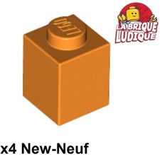 Lego 4x Brique Brick 1x1 orange 3005 NEUF