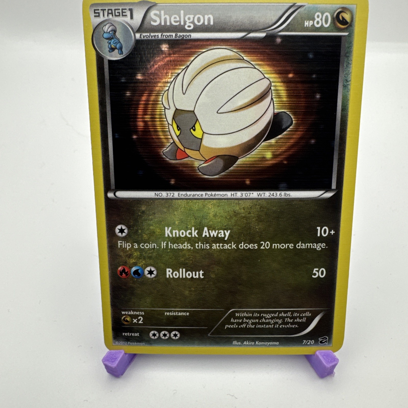 Pokemon Card Shelgon 7/20 Dragon Vault Holo Rare LP