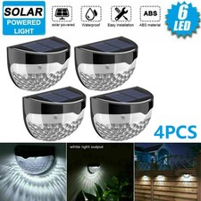 4PCS Super Bright Solar Powered Door Fence Wall Lights LED Outdoor Garden Lamp