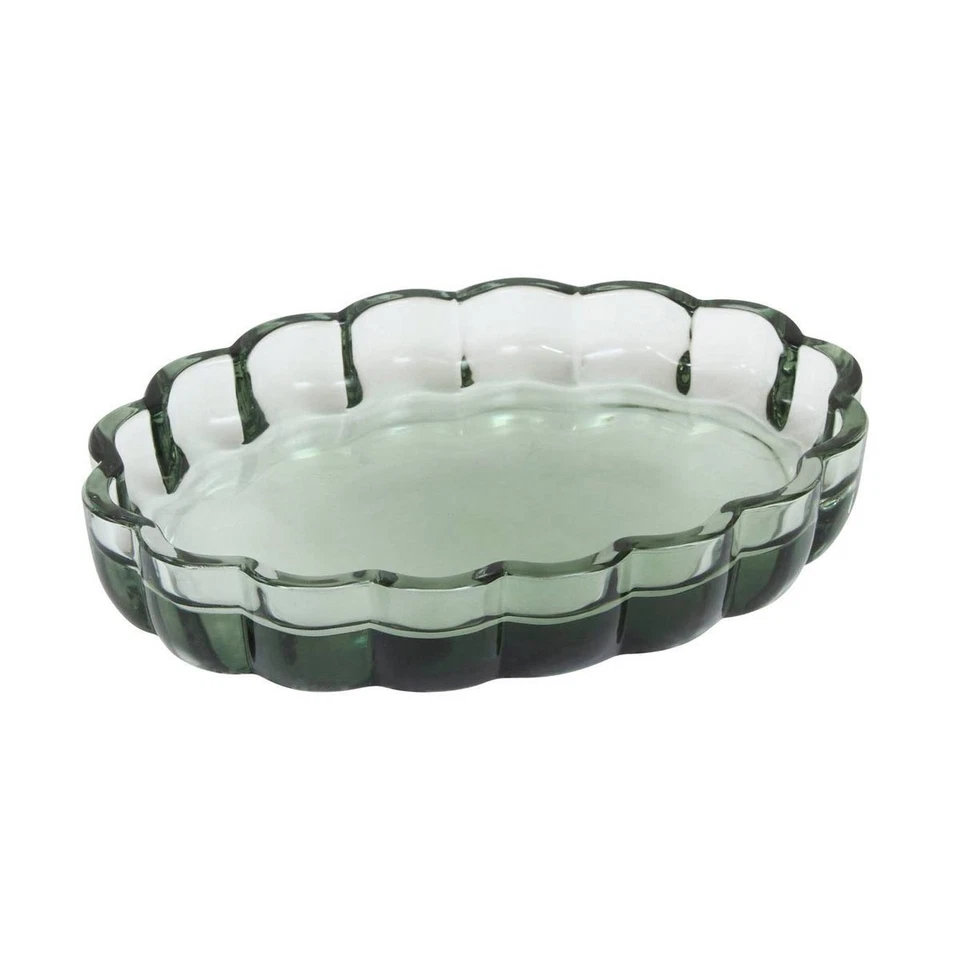 Porte-Savon en Verre "Floréa" 13cm Vert - Photo 1/1