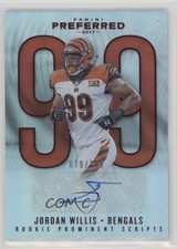 2017 Panini Preferred Rookie Prominent Scripts Red 79/199 Jordan Willis Auto 0w8