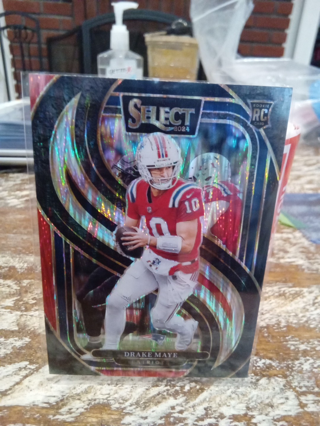 2024 Panini Select - Premier Level Drake Maye #113 Black & Red Shock Prizm (RC)