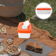 2 Pcs Plastic Box Small Wipes Travel Office Holder Dispenser for Bathroom