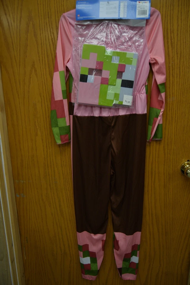 Disfraz de Cerdito Zombie para Niño, Minecraft, Talla L (10-12), Nuevo Foto 2 de 4