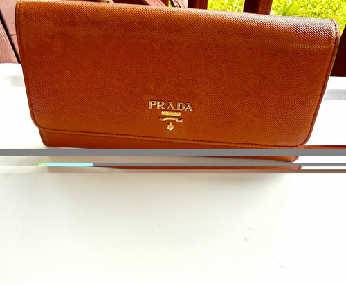 Prada Tricolor Saffiano Leather Long Continental Flap Wallet w/COA