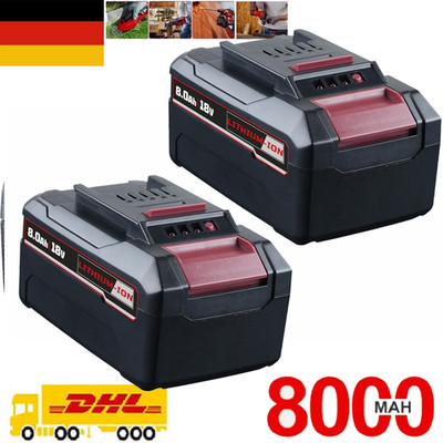 2x 8,0Ah Akku Für Einhell 18V Ersatzakku POWER X-CHANGE Lithium PXC Batterien DE