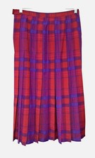 Vintage Miss Pendleton Wool Midi Skirt W29 Pleated Plaid Academia USA