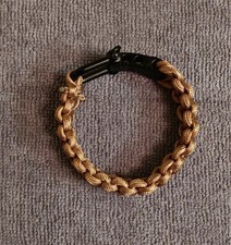 550 Paracord Bracelet, Metal adjustable Shackles, Handmade 7' 550 lb Paracord