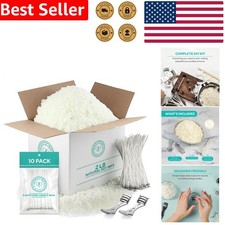 High-Quality 2lb Soy Wax Kit for Candles - Wicks Centering Devices Included