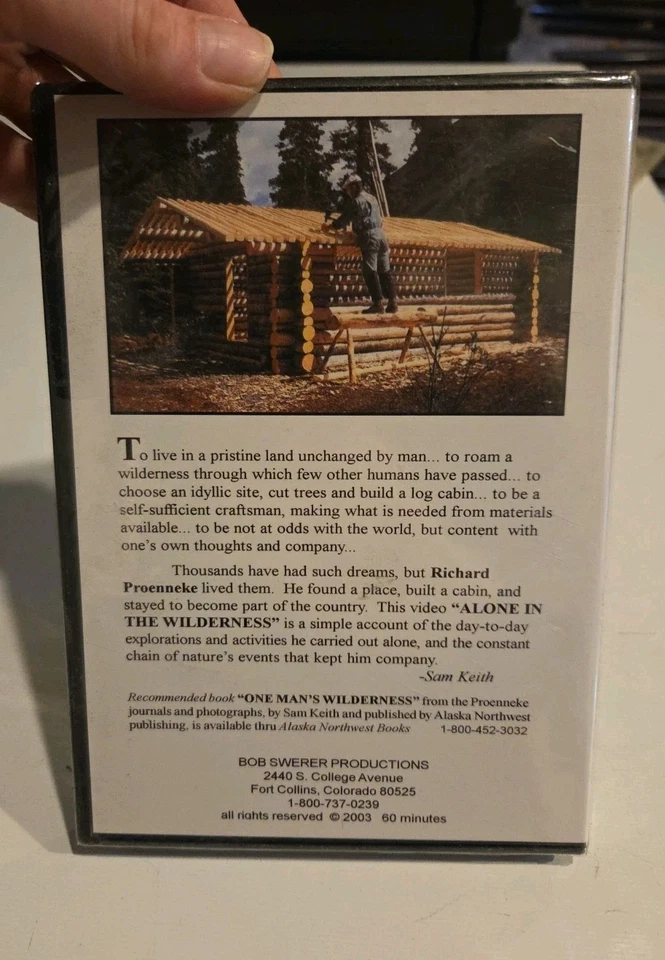 Alone in the Wilderness Bob Swerer Richard Dick Proenneke NIP - Image 4 of 4