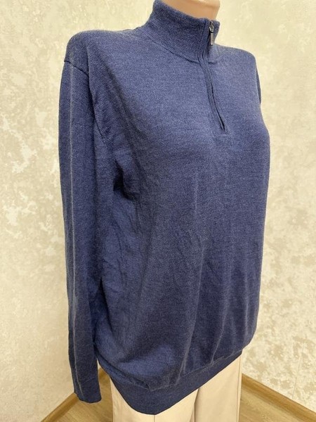 Women Charles Tyrwhitt Turtleneck Navy Wool 44 /