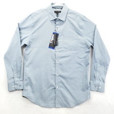 NEW Banana Republic Shirt Mens Large Blue Non Iron Slim Fit Cotton Check