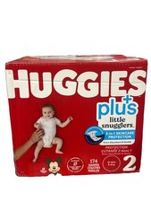 Huggies Plus Little Snugglers Diapers Size 2, 174 Count, 12-18 lbs