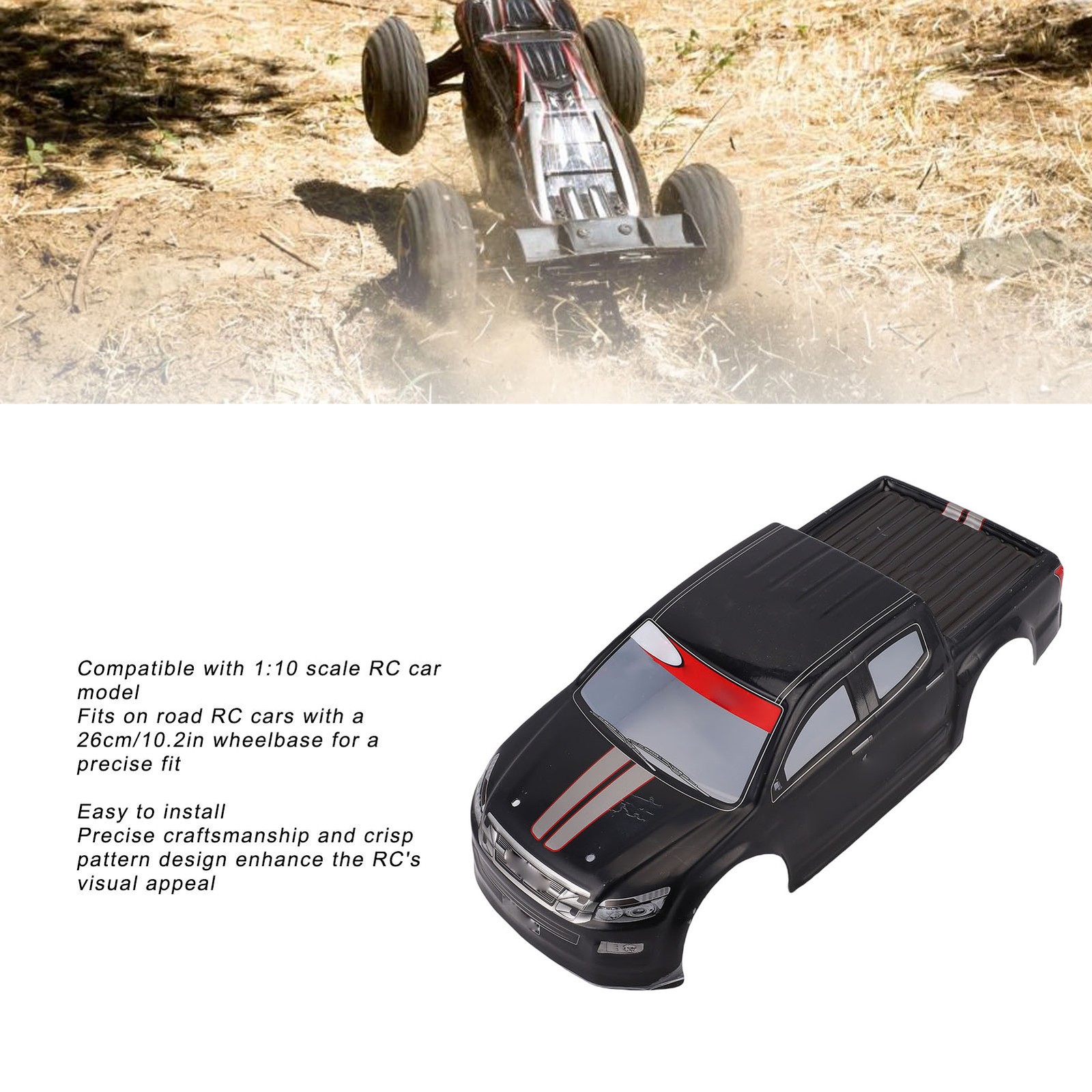 RC Shell For 1/10 RC Cars Universal PVC RC Truck Body Shell Cover Spare Part For