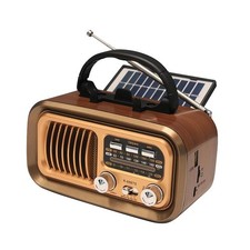 Retro Portable Radio,Vintage Wood Grain Transistor Radio with Best Bass Sound...