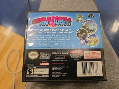Bubble Bobble Revolution (Nintendo DS, 2006) Complete Manual Has Signs Of Wear - Picture 2 of 5