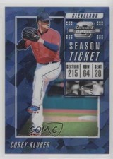 2019 Panini Chronicles Contenders Optic Blue Ice Prizm 35/99 Corey Kluber 2x6