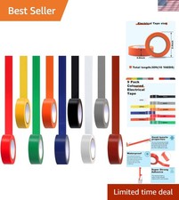 9 Pack Colored Electrical Tape   Superior Water, Oil, and UV Resistance