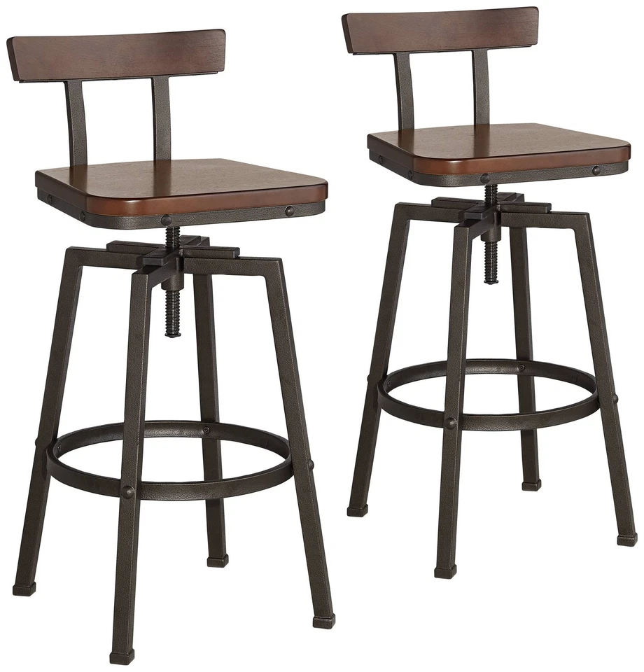 Radin Bronze Swivel Bar Stools 29 1/2" High Set of 2 for Kitchen Counter Island - Image 2 of 4