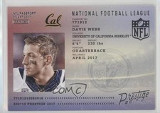2017 Panini Prestige NFL Passport Davis Webb #3 0l1