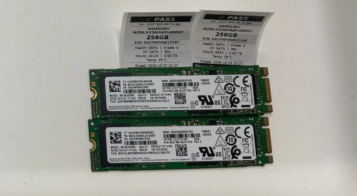 25+ Samsung M.2 Interface 256 GB Solid State Drives for sale